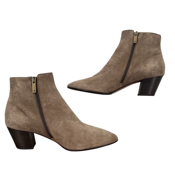 Aquatalia Faylynn Suede Weatherproof Boot Women's SZ 12 Brown Zip Point NEW $695 - Picture 9 of 10